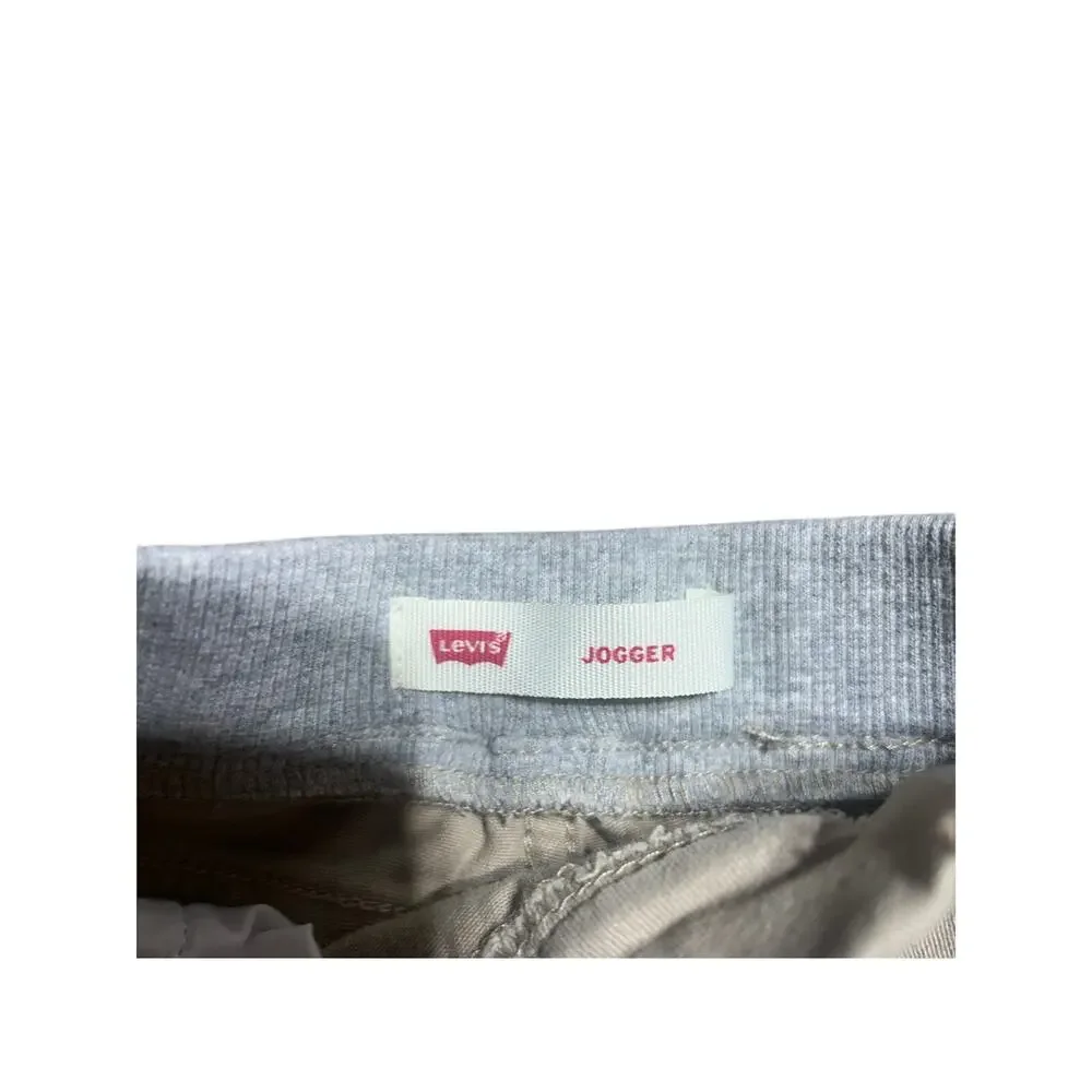 Levis Baby Boys Brushed twill jogger pants khaki color rib knit waistband 18 m